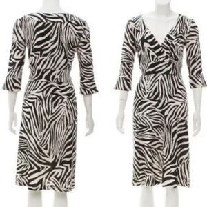 Diane Von Furstenberg DVF Silk Jersey Print Dress